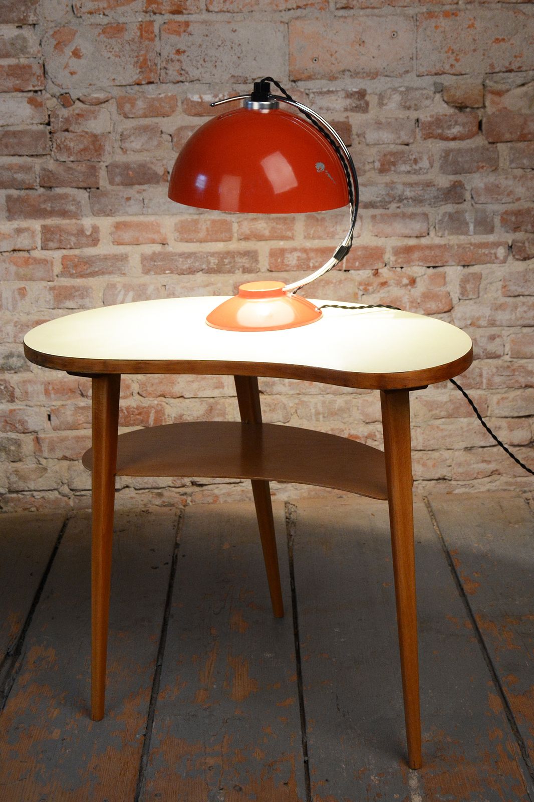 Original Mid Century Table Lamp, Chrome Plated Steel, Paint, Czech, 1970s photo buy