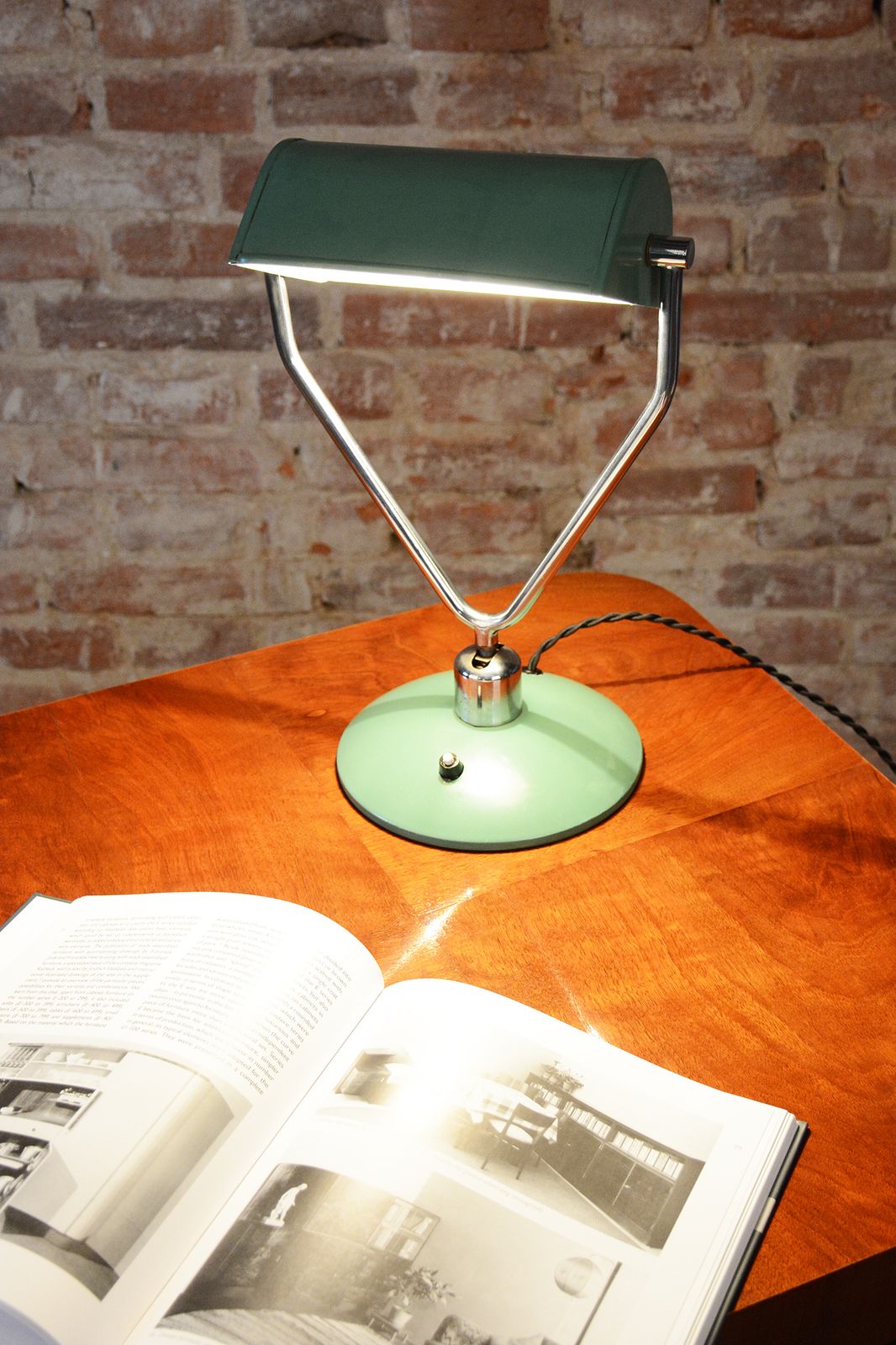 Lighting Original Mid Century Table Lamp, By Napako, Chrome Plated Steel, Czech, 1950s photo