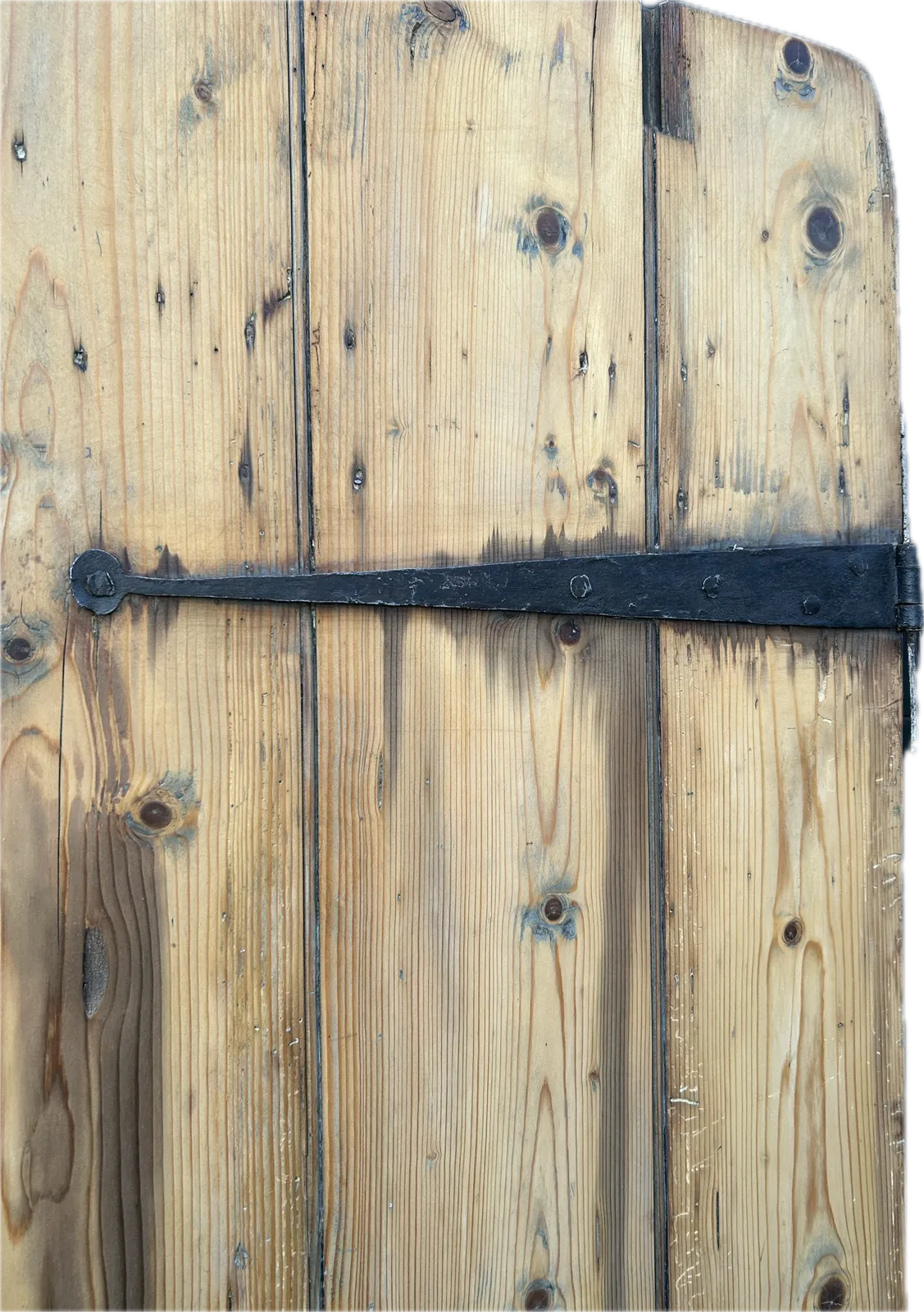 Authentic 5 Plank Beaded Ledged Door With Original Ironmongary In Pitched  Pine. photo 550.0