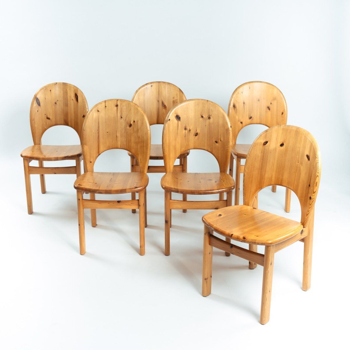 Vintage Danish Pine Tulip Dining Chairs By Niels Koefoed For Dyrlund, 1960s, Set Of 6