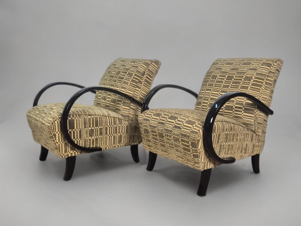Halabala H410 Armchairs, Czech Artdéco 1940s, Set Of 2 photo furniture