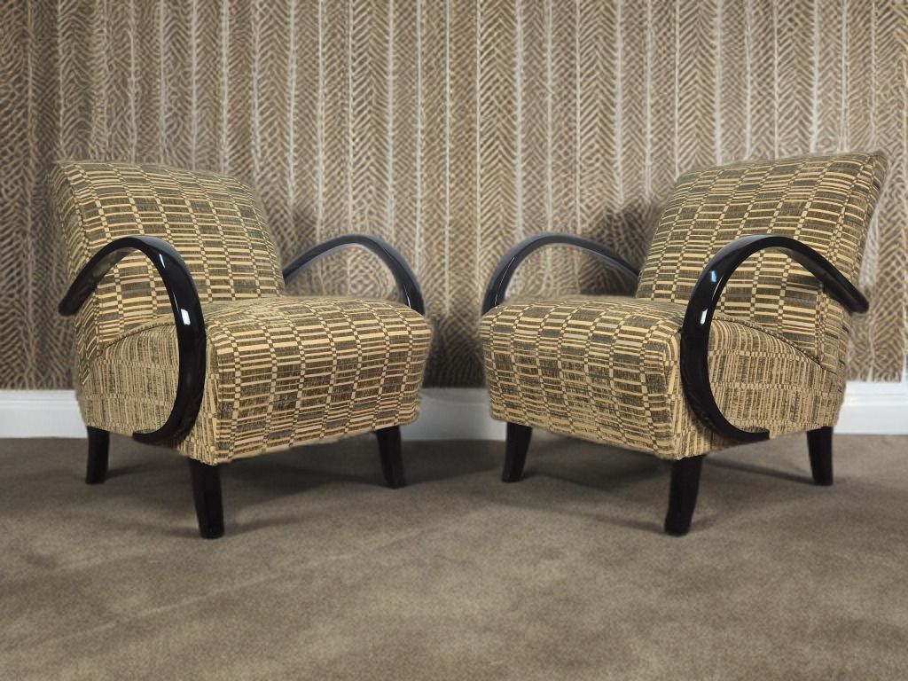 Halabala H410 Armchairs, Czech Artdéco 1940s, Set Of 2 photo buy
