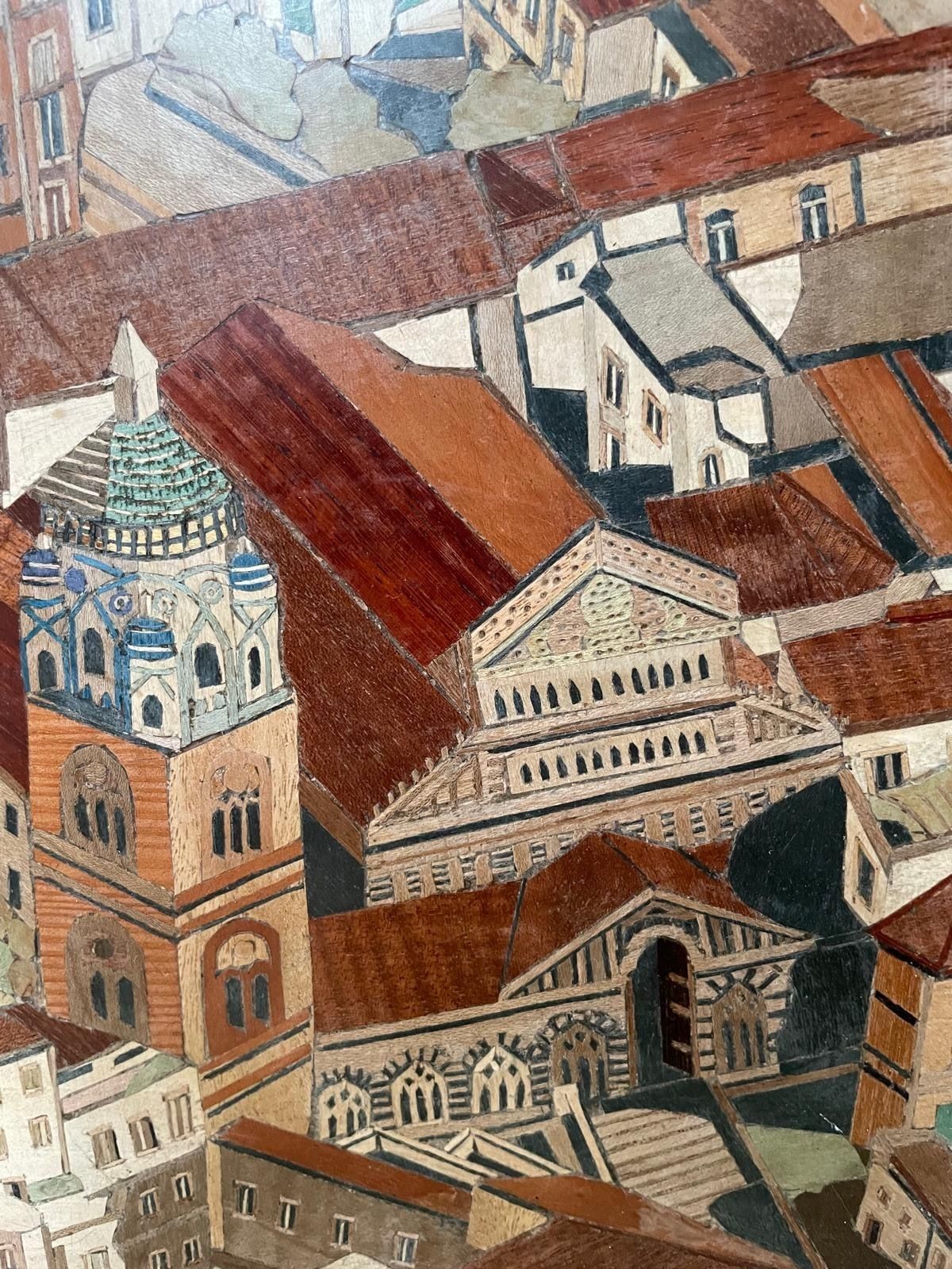 Exquisite Marquetry Depiction Of Amalfi Italy photo Art