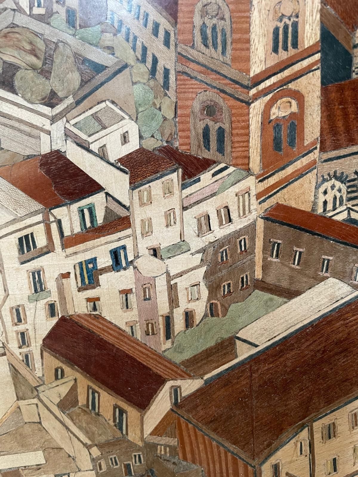 Art Exquisite Marquetry Depiction Of Amalfi Italy photo
