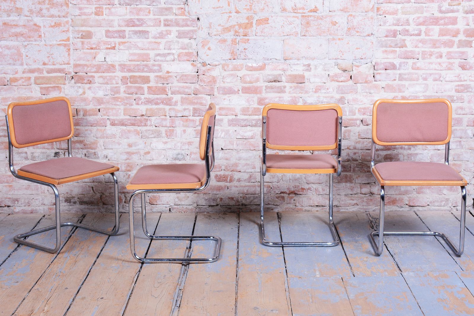 Set Of Four Original Bauhaus Cesca Chairs, By M. Breuer, Chrome, Italy, 1980s photo furniture