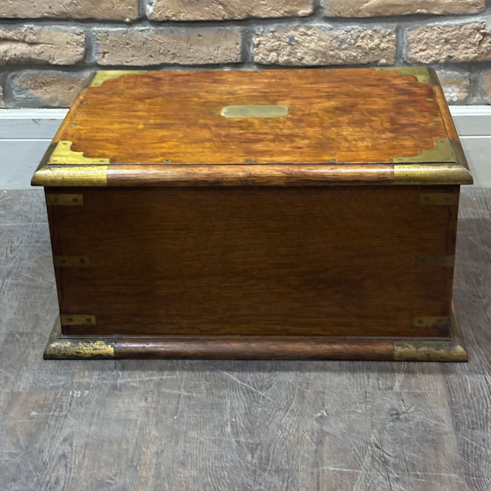 Antique Brass Bound Oak Jeweller’s / Watchmaker’s Cabinet photo Furniture