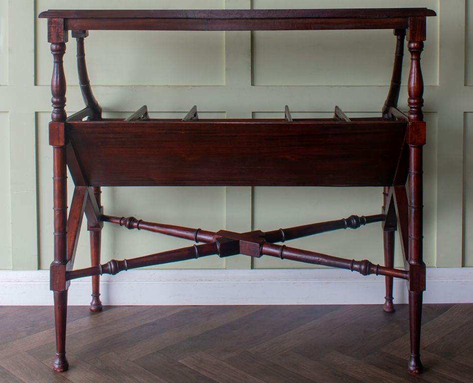 Edwardian Mahogany Library Book Trough Chinese Chippendle Regency Revival photo 560.0