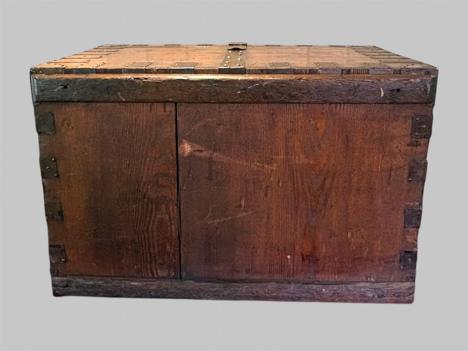 Victorian Iron Bound Oak Silver Chest photo buy