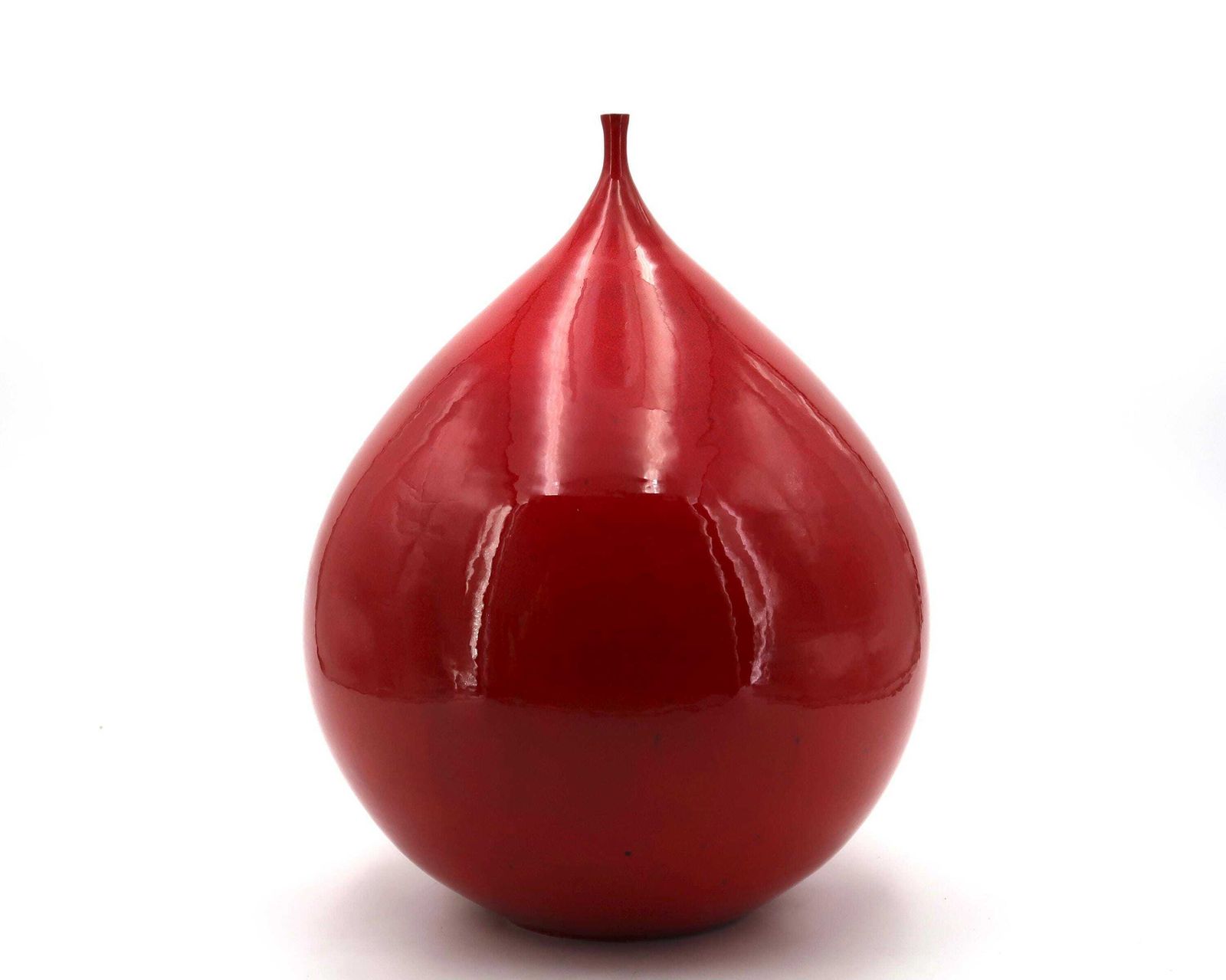 Grote Belgische Rode Keramische Vaas, Jaren 1960 / Modernist, Mid Century Modern, Lampecco, Amphora, Perignem, Paco