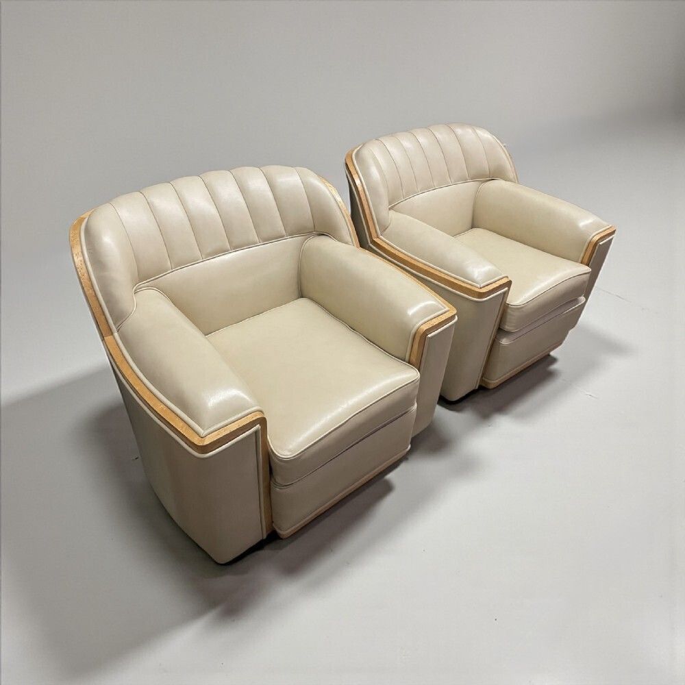 Art Deco Pair Of Armchairs By Hary And Lou Epstein photo Furniture