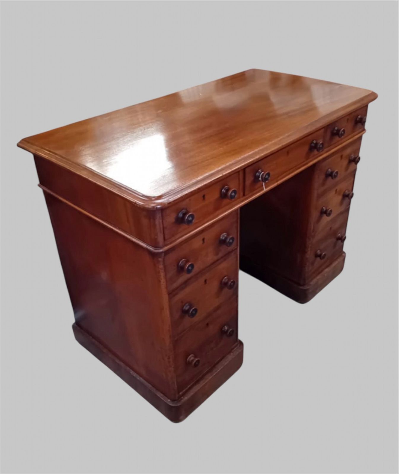 Victorian Walnut Pedestal Desk, C.1860–1880 photo furniture