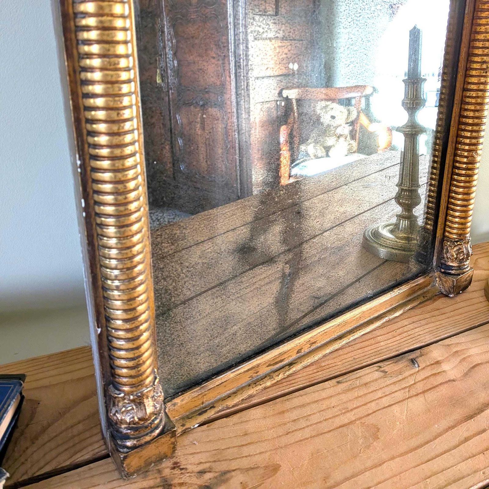 photo for sale An Antique Regency Gilt Pier Mirror   English C1820
