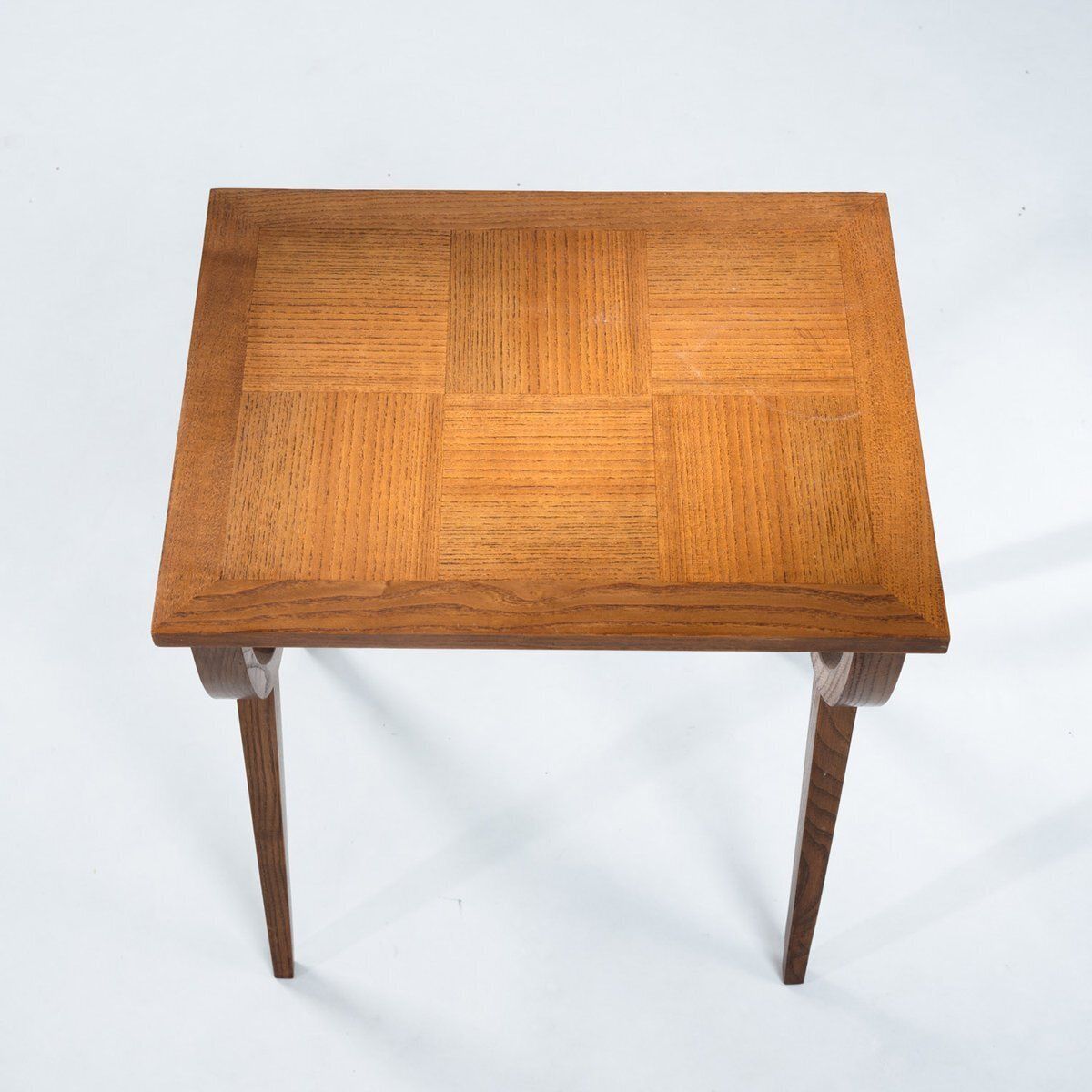 photo vinterior Mid Century French Oak Parquetry Nesting Tables, 1950s, Set Of 3