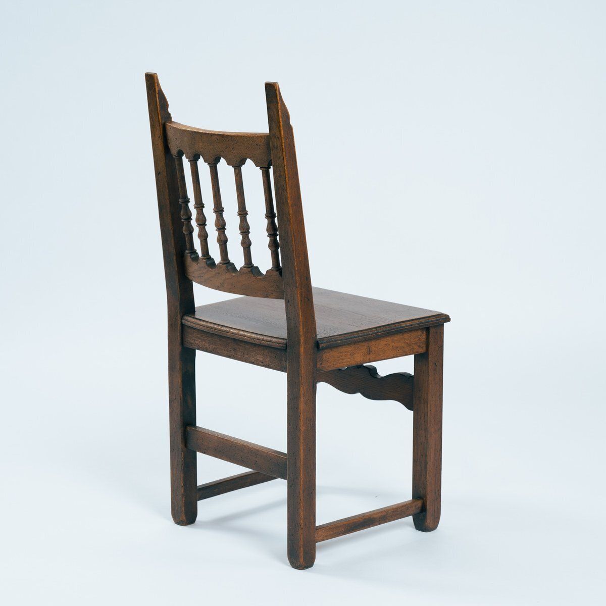 photo for sale Spanish Walnut Hand Carved Dining Chairs, 1969, Set Of 6