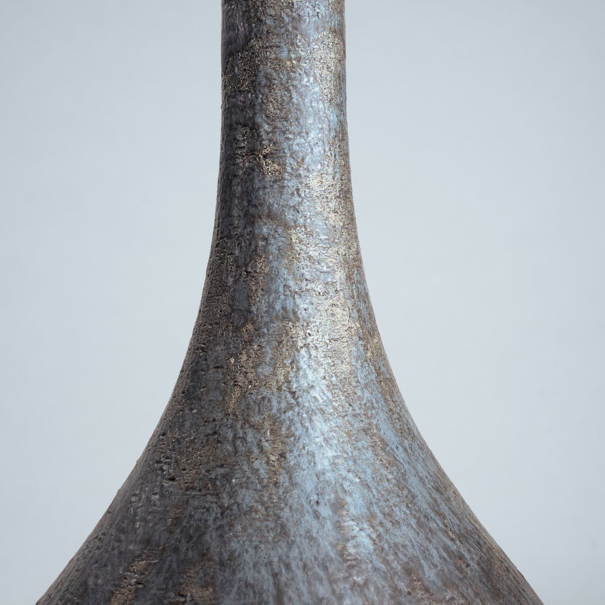 Studio Pottery Lamps In Gray, Blue, And Brown Attributed To Bo Borgstrom, Sweden, 1970s, Set Of 2 photo buy