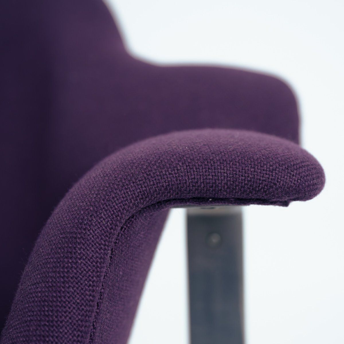 Lounge Chair In Pink Wool On Steel Frame By Just B. Meijer For Kembo, 1960s photo vinterior