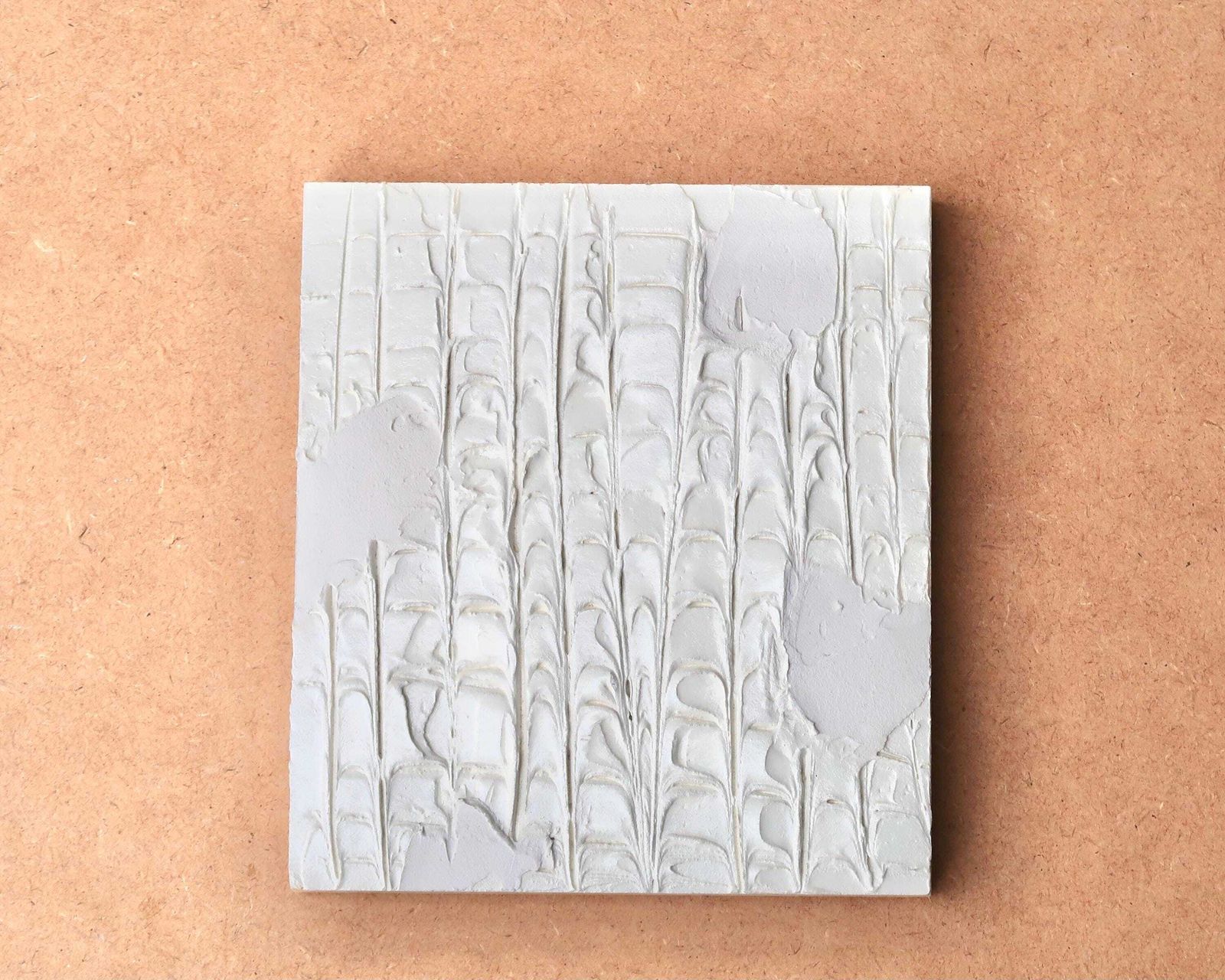 Small French Minimalist And Abstract White Textured Painting By Vincent Dufresne / Art, Home Decor, Minimal