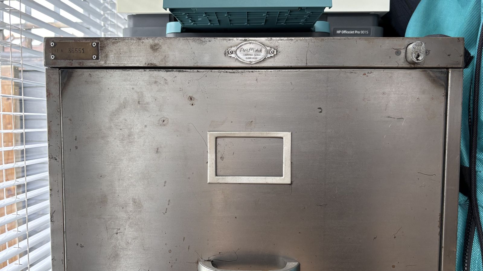 Vintage Art Metal 1960s Steel Two Drawer Filing Cabinet photo for sale