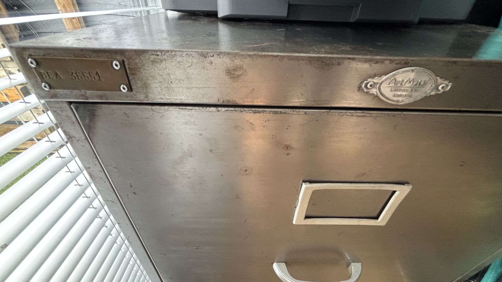 Vintage Art Metal 1960s Steel Two Drawer Filing Cabinet photo vinterior