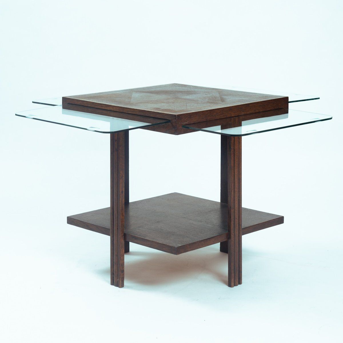 Art Deco Play Table With Extendible Glass Tops, 1930s