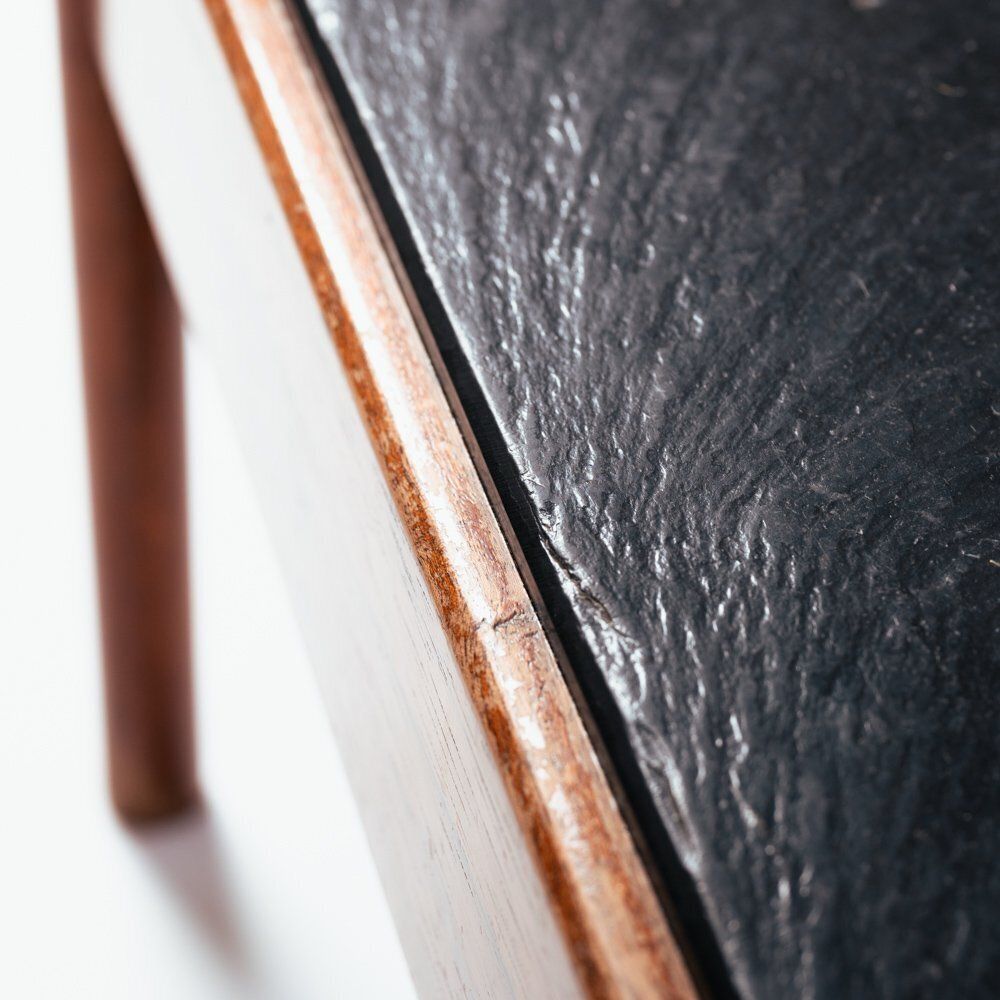 photo for sale Vintage Slate Stone Wood Coffee Table Attributed To Børge Mogensen