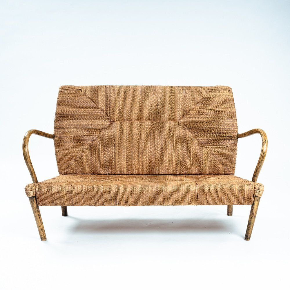 Japanese Low Rope Bamboo Sofa From Conran photo for sale