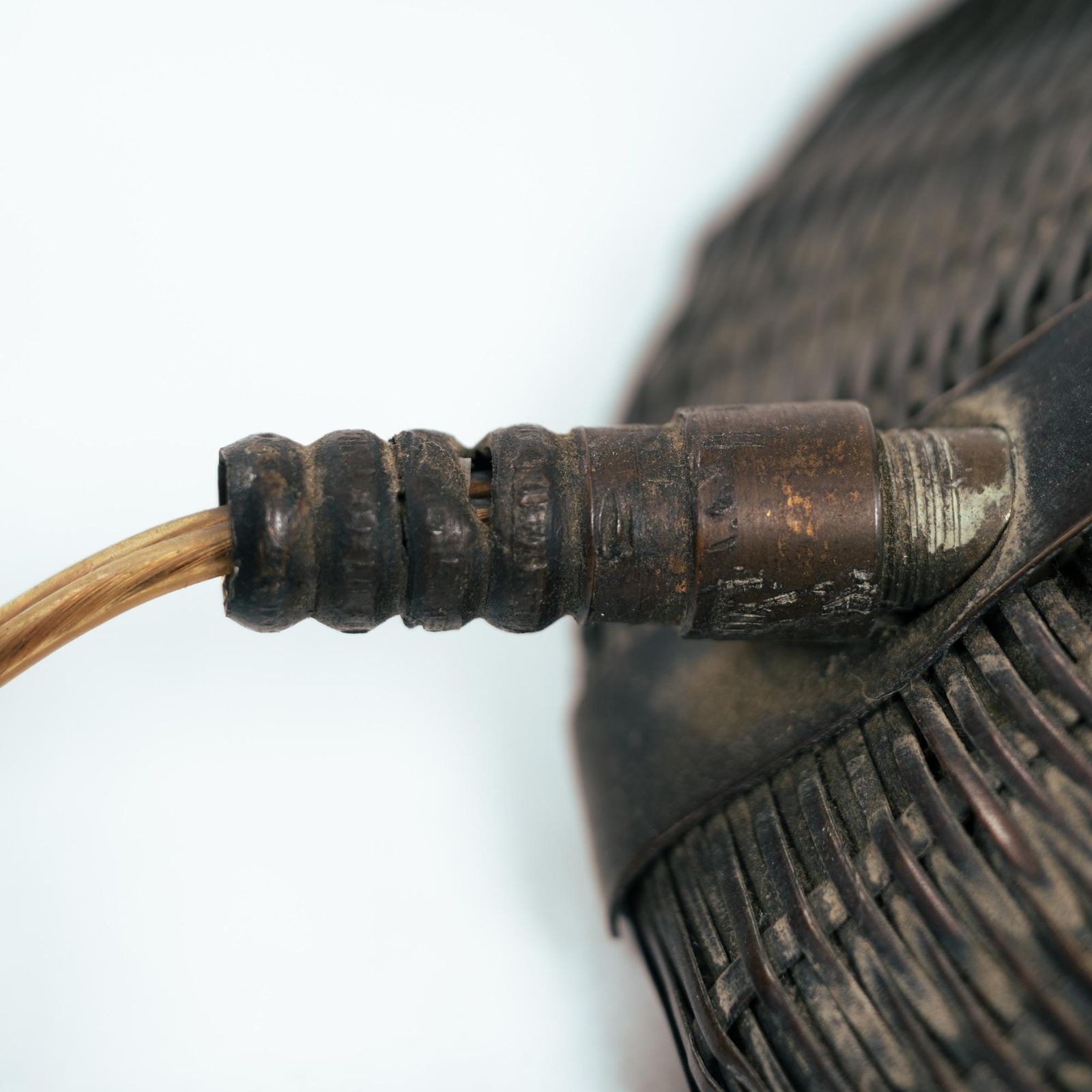 Art Deco Arts & Crafts Woven Copper Lampbases, 1900s photo Lighting