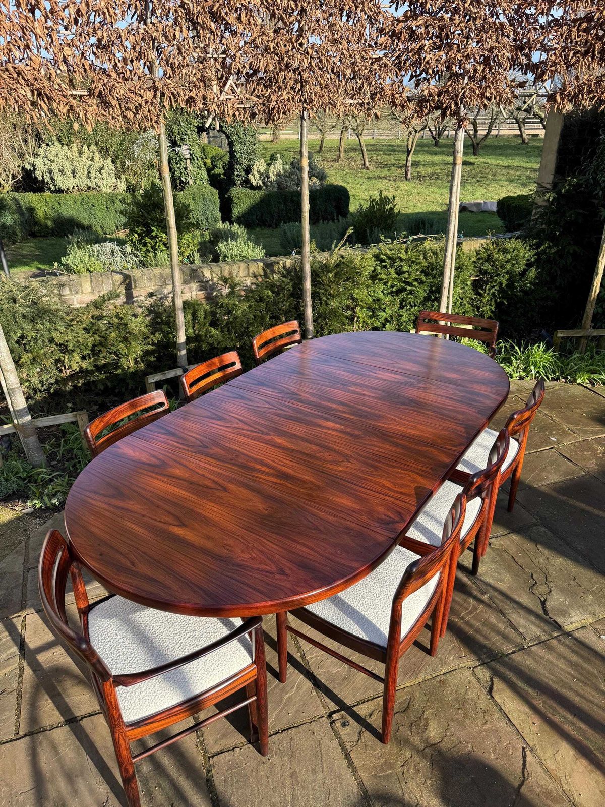 Danish Rosewood Dining Table And Eight Rosewood Chairs By H W Klein For Bramin 1960s   Pending A10 Certificate