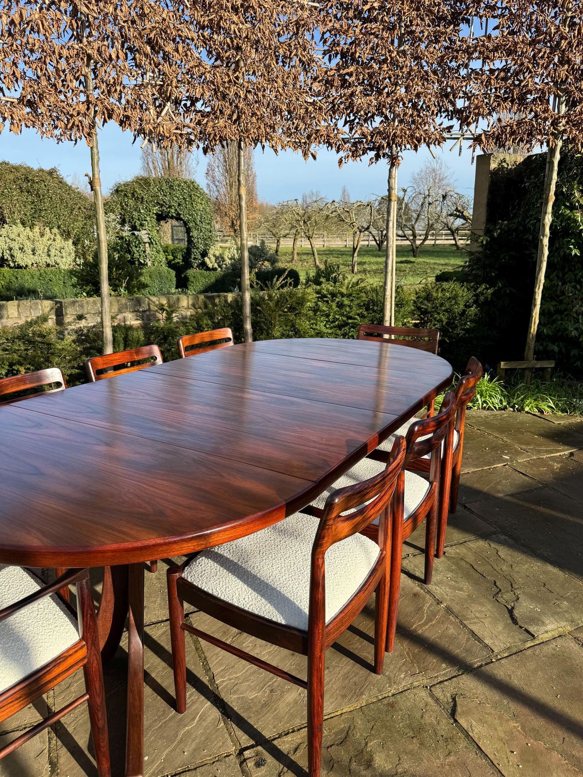 Danish Rosewood Dining Table And Eight Rosewood Chairs By H W Klein For Bramin 1960s   Pending A10 Certificate photo Furniture