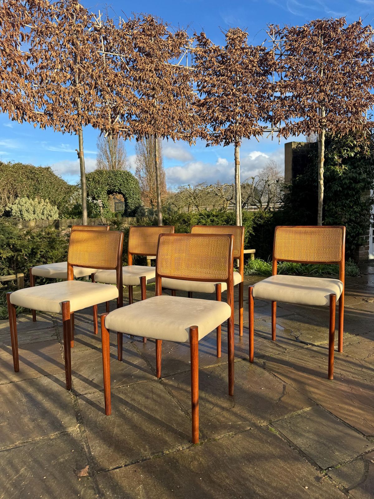 Danish Rosewood Set Of Eight Dining Chairs By Niels Otto Moller 1960.