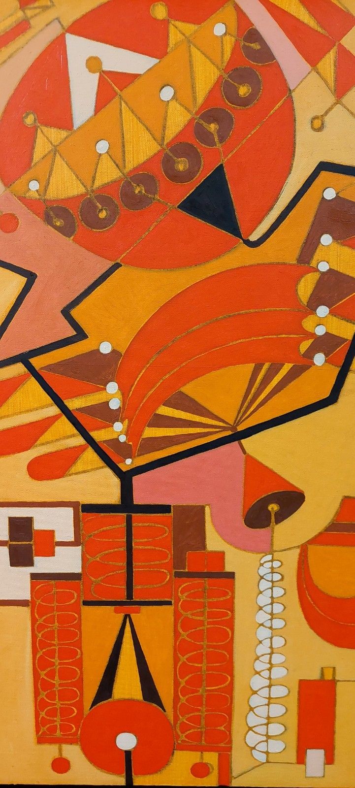 Franco Balleri 1977 Abstract Painting Oil On Canvas 80x60 photo furniture