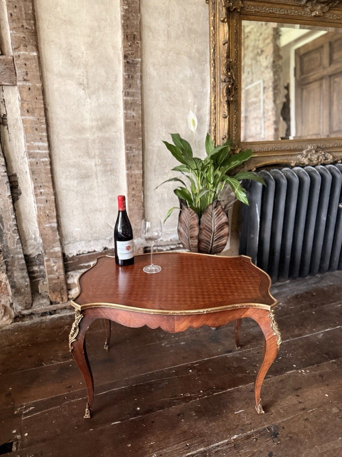 French Antique Kingswood Bronze Gilt Serpentine Occasional Centre Table 1880c photo furniture