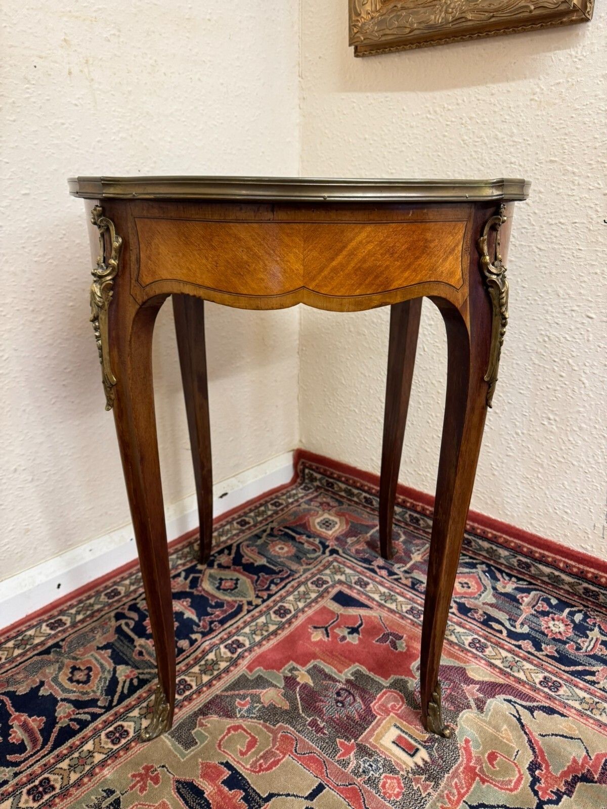 photo vintage Outstanding Quality French Kingwood Marble Top Centre Table Circa 1950