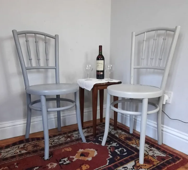photo for sale Two Vintage Art Deco Fischel Bentwood Bistro Dining Chairs