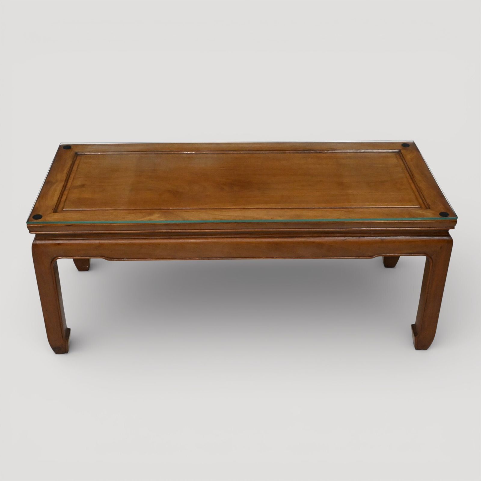 Chinese Style Coffee Table Inset Glass Top Carvings Kang Free Uk Delivery photo furniture