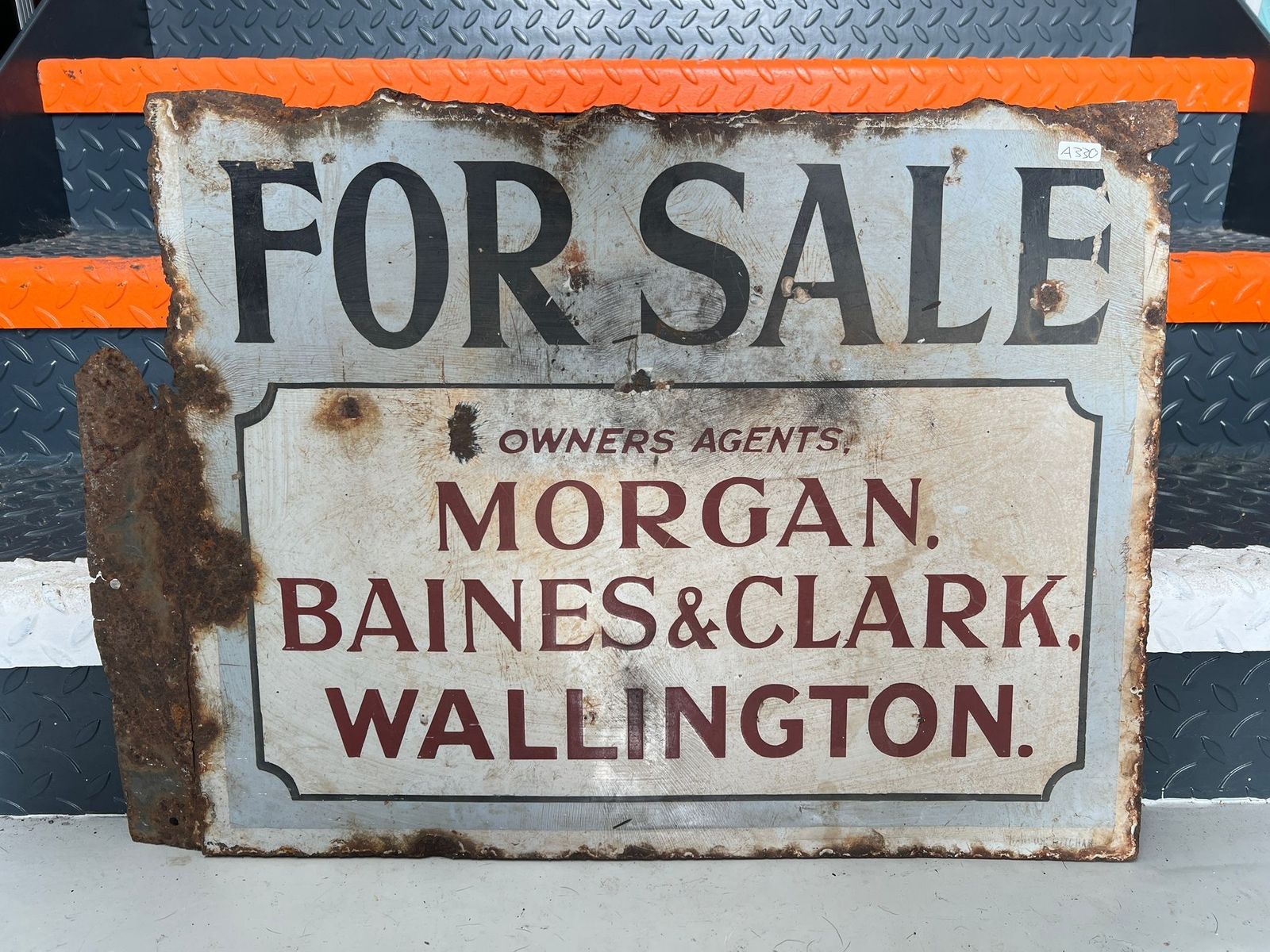 Vintage Enamel Estate Agents Sign