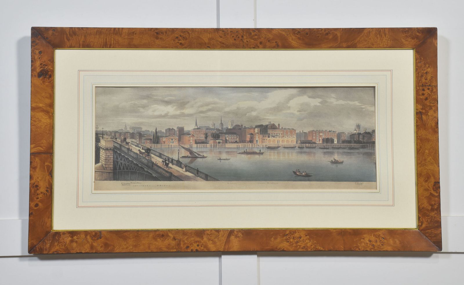Set Of Six Framed Coloured Prints Of Views Of The River Thames photo 1914.0