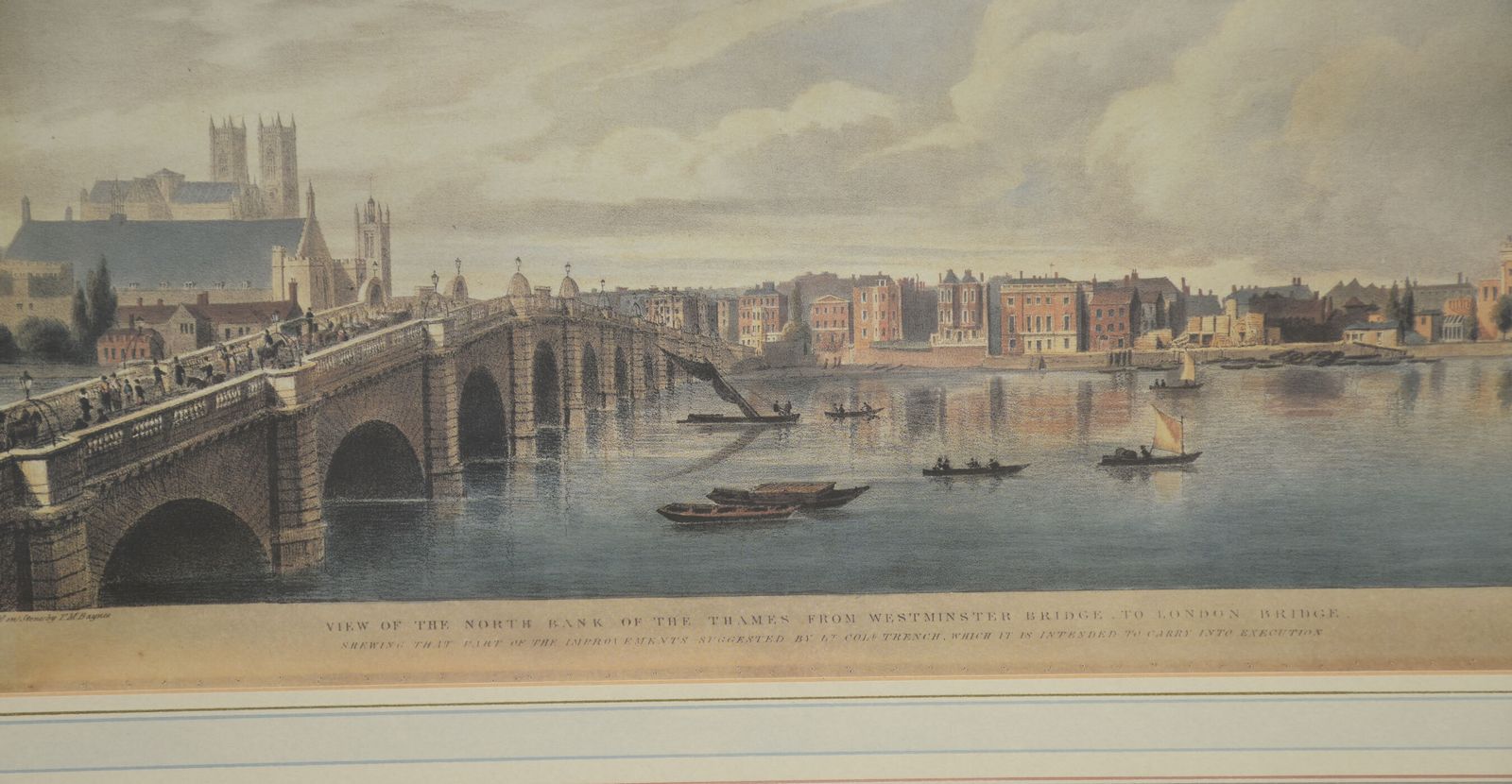 photo furniture Set Of Six Framed Coloured Prints Of Views Of The River Thames