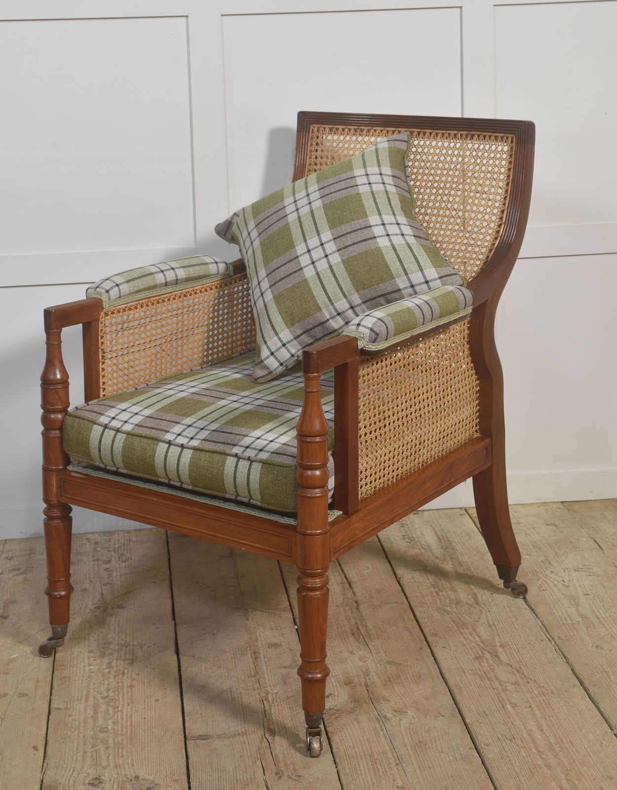 photo for sale Distinguished Mahogany Bergère Armchair