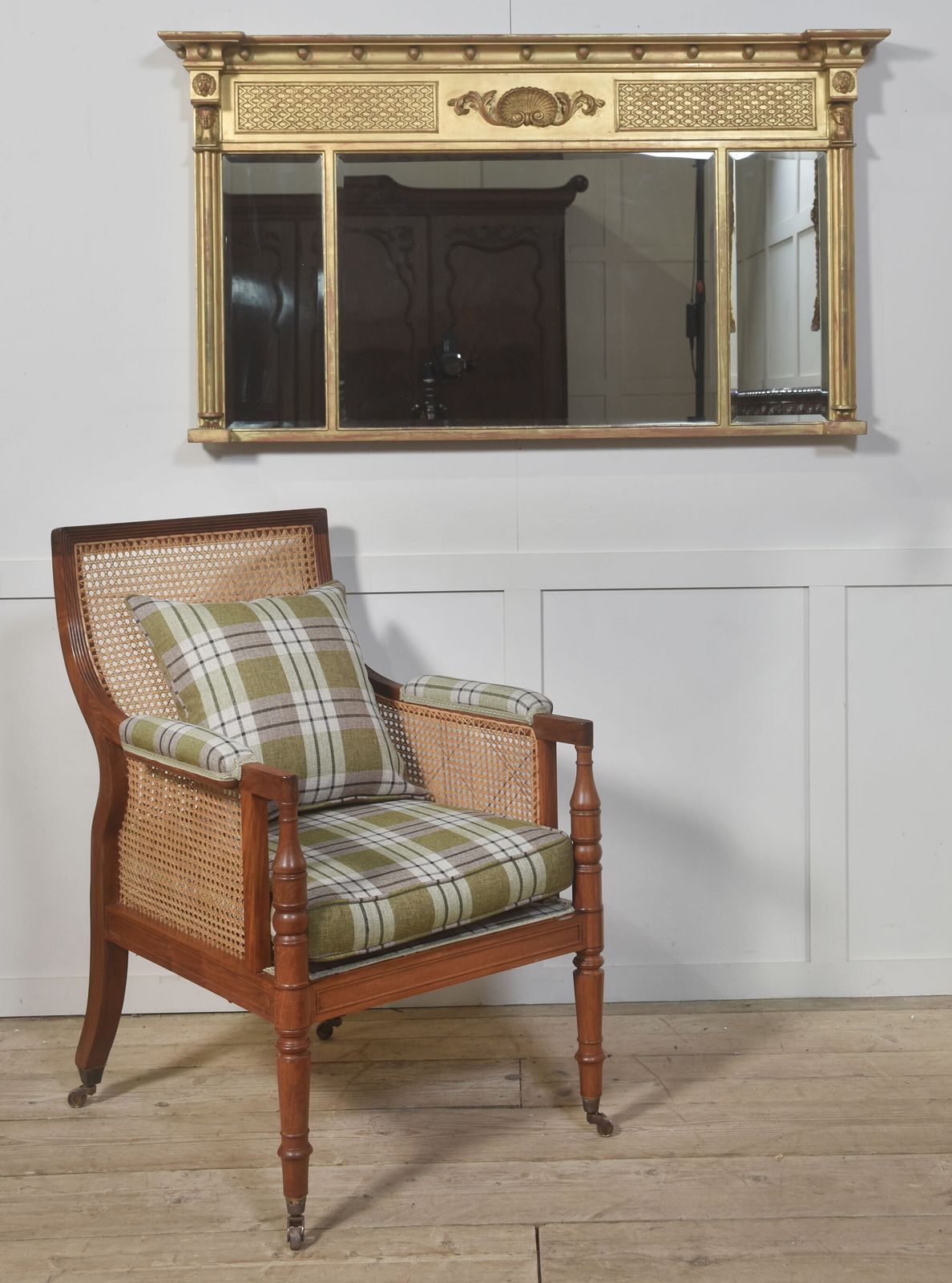Furniture Distinguished Mahogany Bergère Armchair photo
