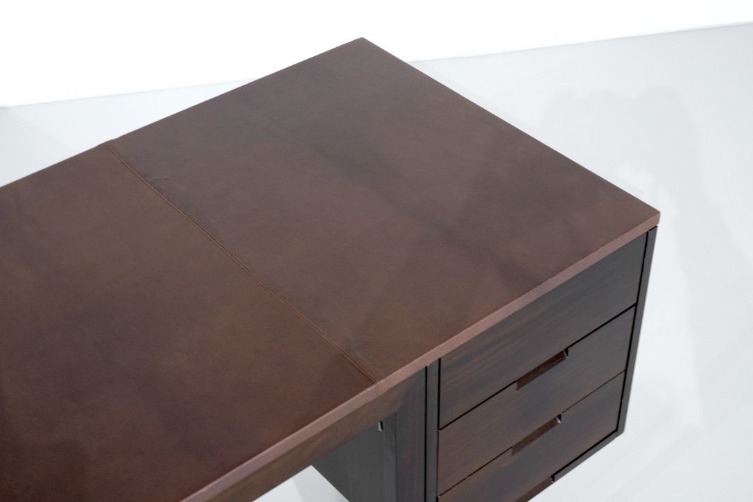 Desk " Canaan " In Wood And Leather By Marcel Breuer For Gavina, Italy 1950s. photo 7950.0