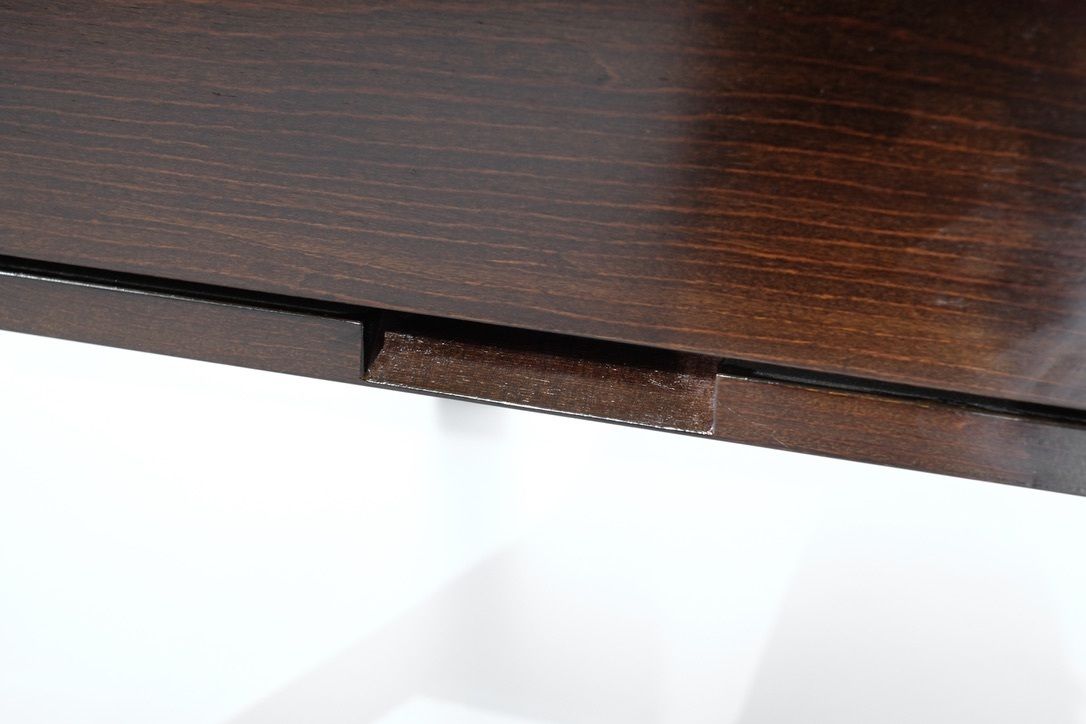 photo vinterior Desk " Canaan " In Wood And Leather By Marcel Breuer For Gavina, Italy 1950s.