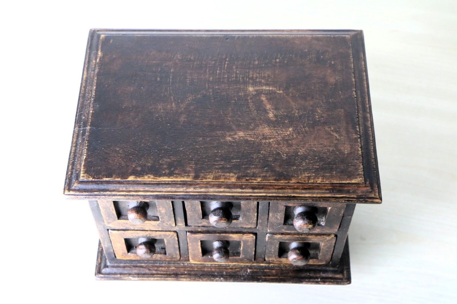 Vintage Anglo Indian Wooden Drawers Spice Drawers Small Size Heavy Wood photo buy