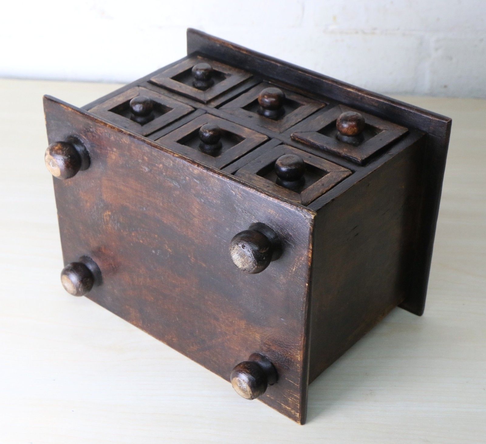photo furniture Vintage Anglo Indian Wooden Drawers Spice Drawers Small Size Heavy Wood