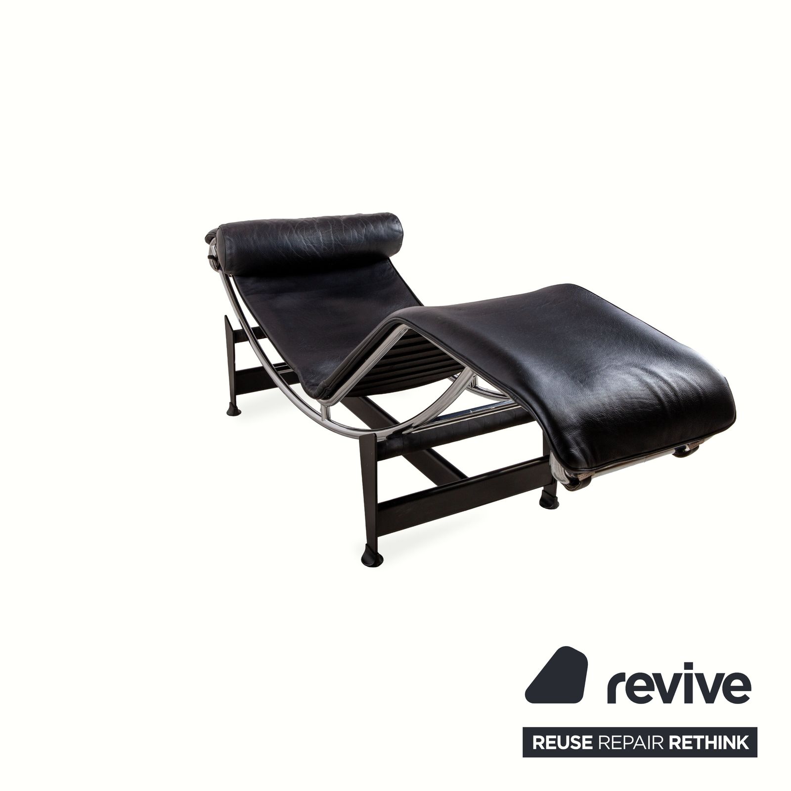 Cassina Le Corbusier Lc 4 Leather Chaise Lounge Black Bauhaus photo Furniture
