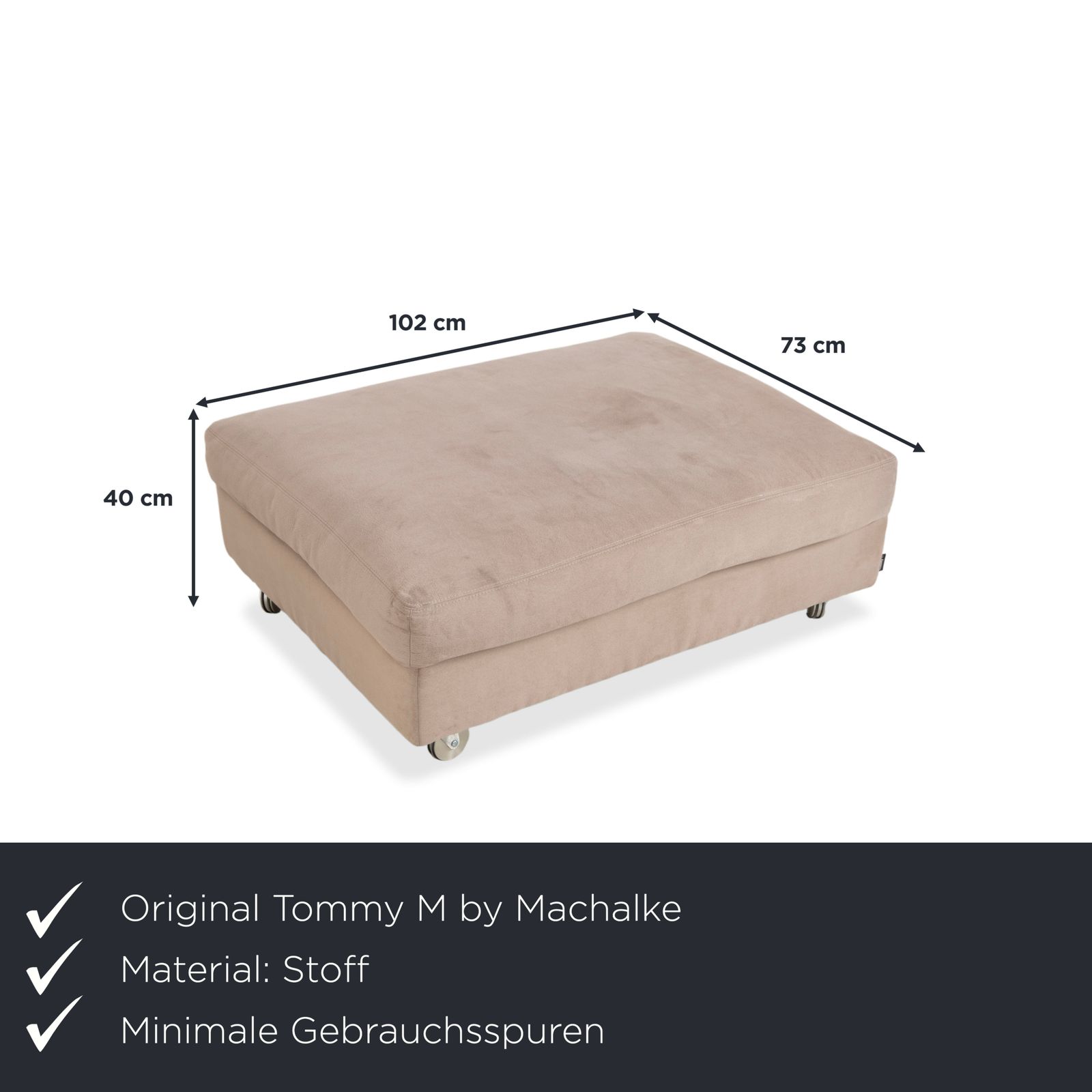 Tabouret Tommy M by Machalke Terano en tissu beige sable photo furniture