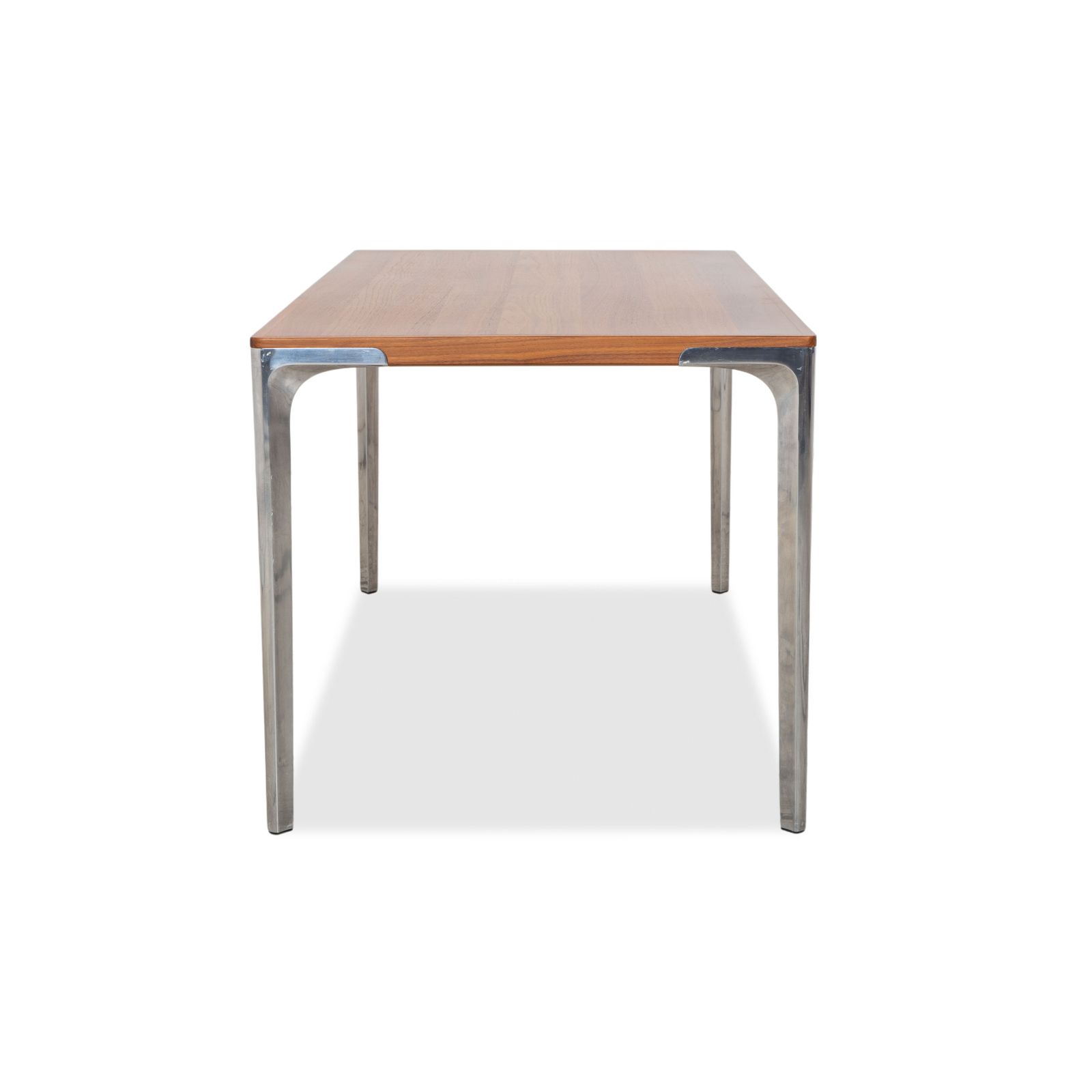 Hülsta T70 Wooden Dining Table, Brown With Chrome Legs, 140 X 80 Cm