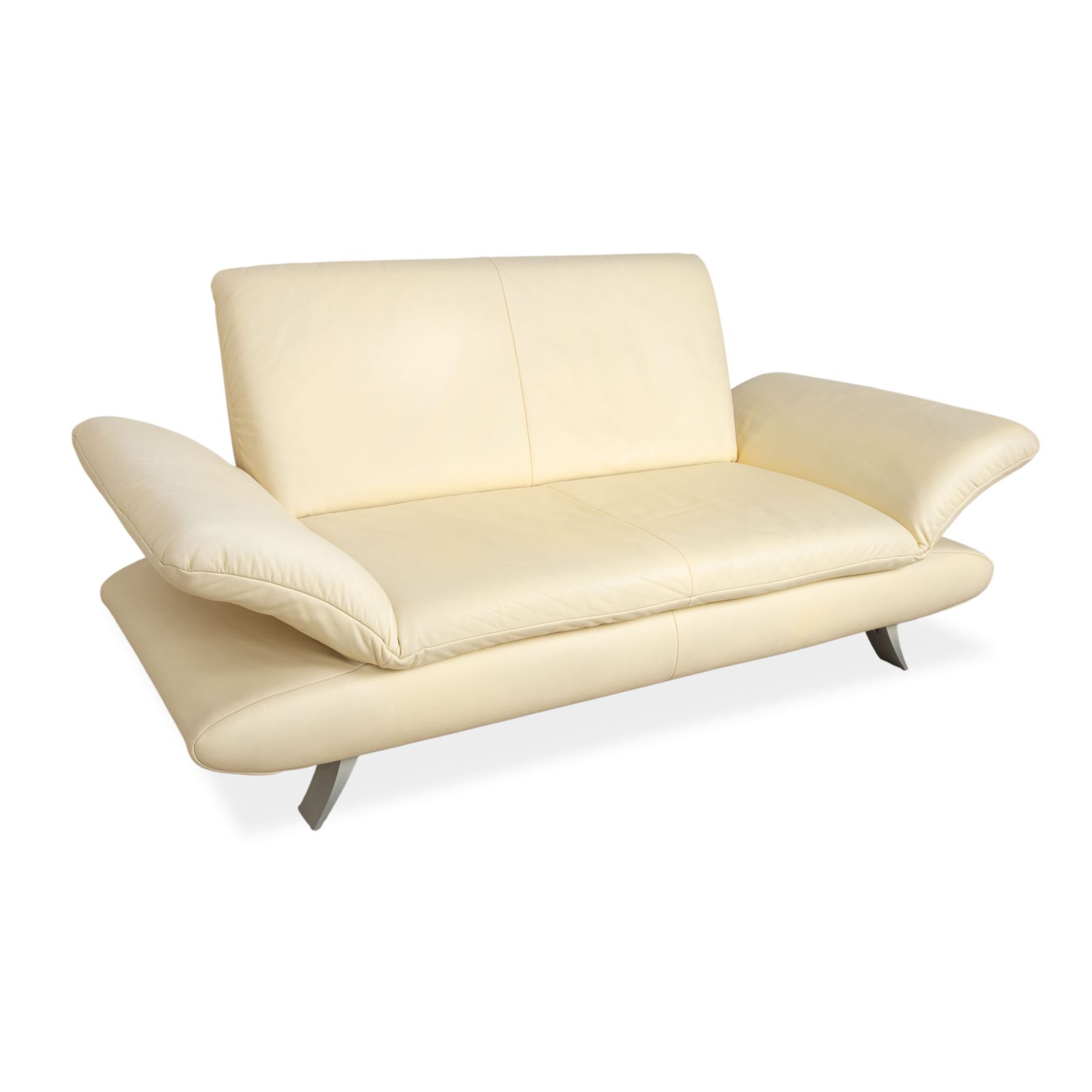 Koinor Rossini Leather Sofa Cream Two Seater Function photo for sale