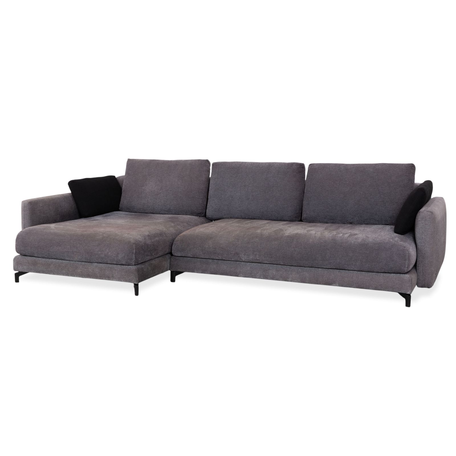 Canapé d'angle Rolf Benz Nuvola en tissu, gris anthracite