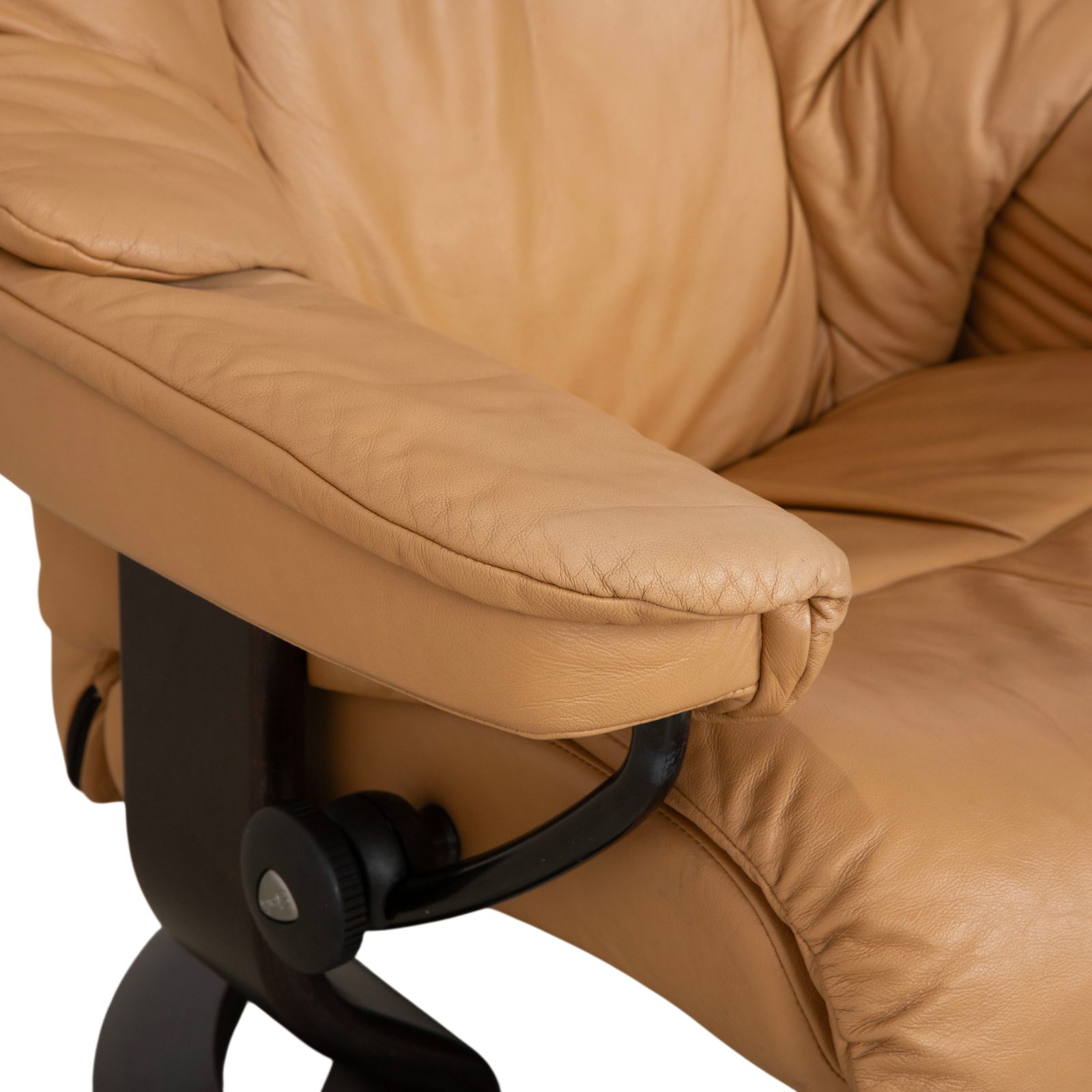 Stressless Reno Leren Relaxfauteuil Beige Incl. Voetenbank, Manuele Functie photo vinterior